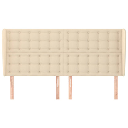 Testiera ad Orecchio Crema 163x23x118/128 cm in Tessuto | homemem39