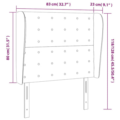Testiera ad Orecchio Blu Scuro 83x23x118/128 cm in Velluto | homemem39
