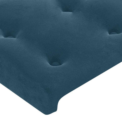 Testiera ad Orecchio Blu Scuro 163x23x118/128 cm in Velluto | homemem39