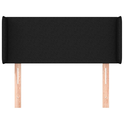 Testiera ad Orecchio Nera 83x16x78/88 cm in Tessuto - homemem39