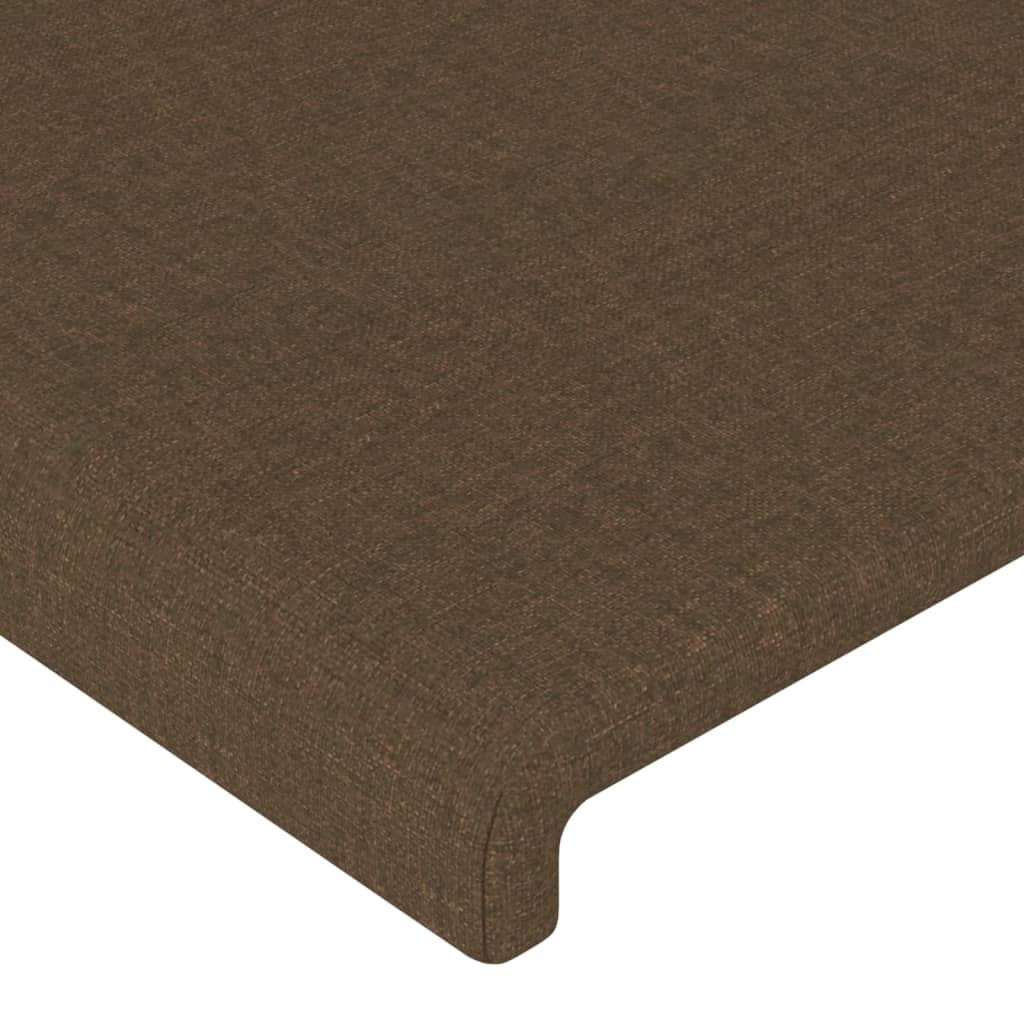 Testiera ad Orecchio Marrone Scuro 103x16x78/88 cm in Tessuto - homemem39