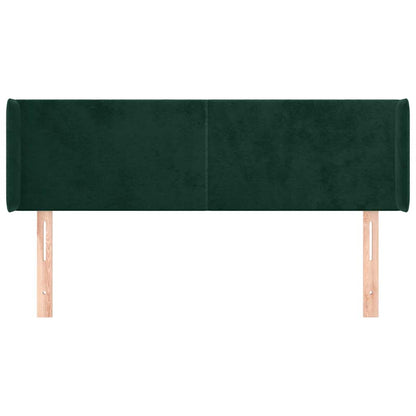 Testiera ad Orecchio Verde Scuro 147x16x78/88 cm in Velluto | homemem39