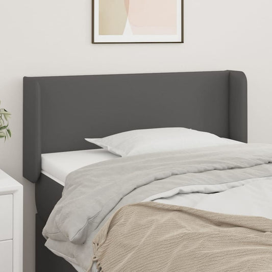 Testiera ad Orecchio Grigio 93x16x78/88 cm in Similpelle | homemem39