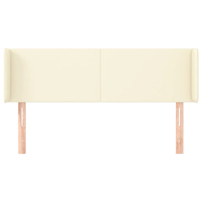 Testiera ad Orecchio Crema 147x16x78/88 cm in Similpelle