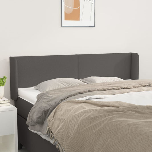 Testiera ad Orecchio Grigio 147x16x78/88 cm in Similpelle | homemem39