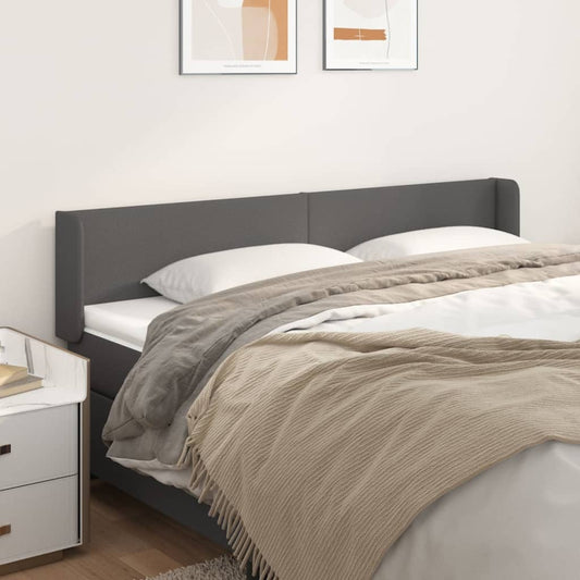 Testiera ad Orecchio Grigio 203x16x78/88 cm in Similpelle | homemem39