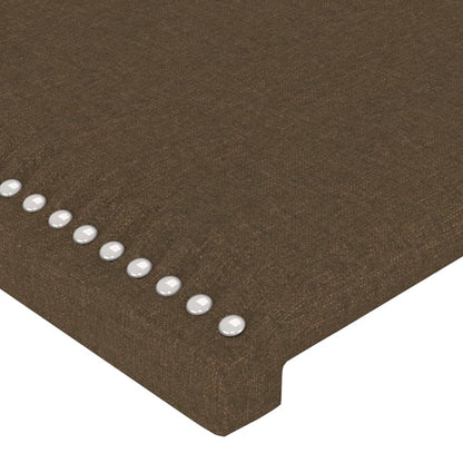 Testiera ad Orecchio Marrone Scuro 147x16x78/88 cm in Tessuto | homemem39