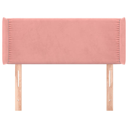 Testiera ad Orecchio Rosa 103x16x78/88 cm in Velluto