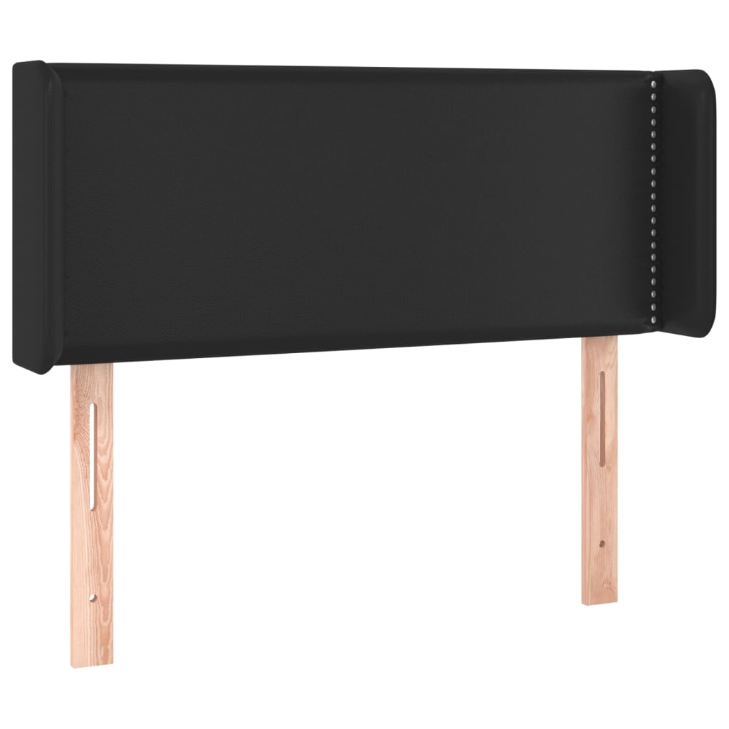 Testiera ad Orecchio Nera 83x16x78/88 cm in Similpelle