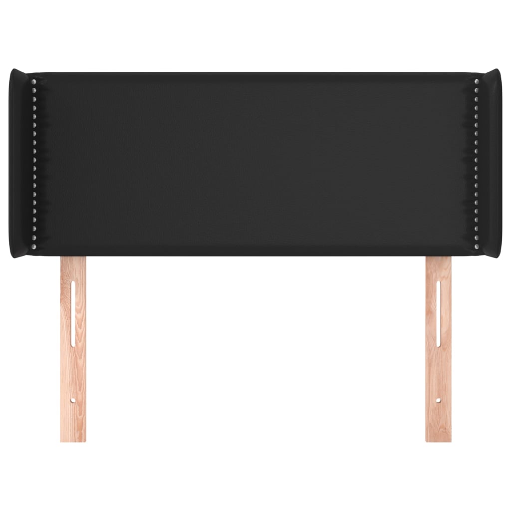 Testiera ad Orecchio Nera 83x16x78/88 cm in Similpelle