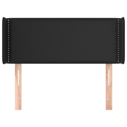 Testiera ad Orecchio Nera 83x16x78/88 cm in Similpelle