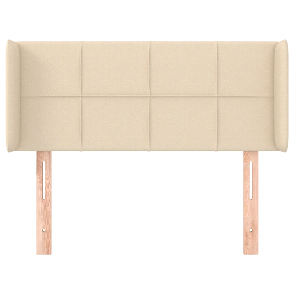 Testiera ad Orecchio Crema 83x16x78/88 cm in Tessuto