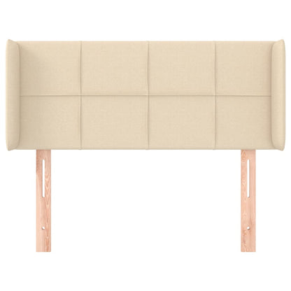 Testiera ad Orecchio Crema 93x16x78/88 cm in Tessuto