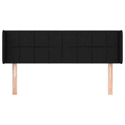 Testiera ad Orecchio Nera 147x16x78/88 cm in Tessuto - homemem39