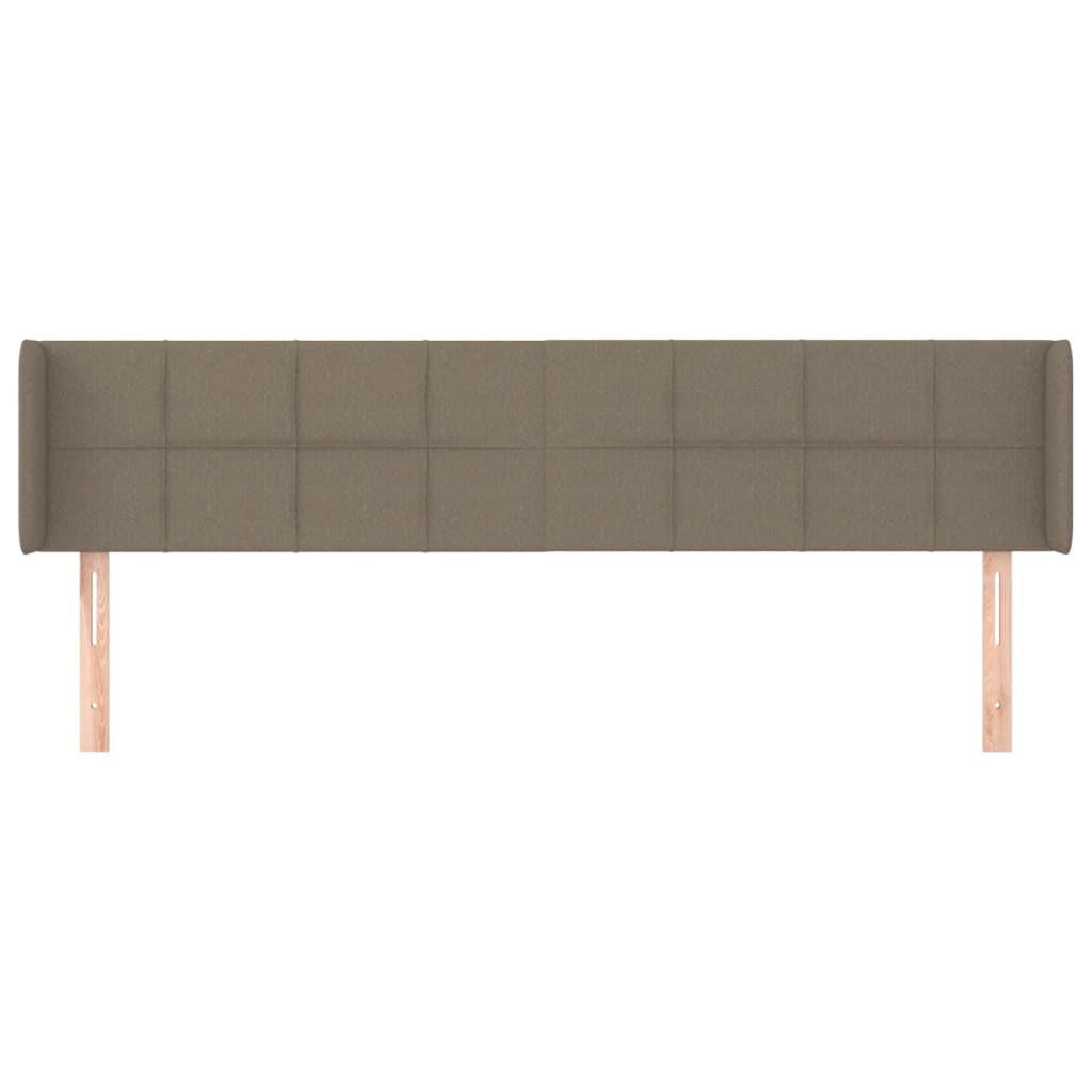 Testiera ad Orecchio Tortora 163x16x78/88 cm in Tessuto | homemem39