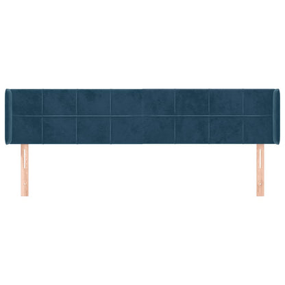 Testiera ad Orecchio Blu Scuro 183x16x78/88 cm in Velluto | homemem39