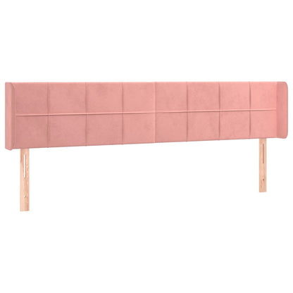 Testiera ad Orecchio Rosa 183x16x78/88 cm in Velluto | homemem39