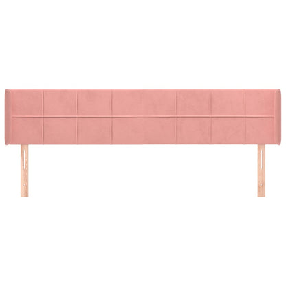 Testiera ad Orecchio Rosa 183x16x78/88 cm in Velluto | homemem39