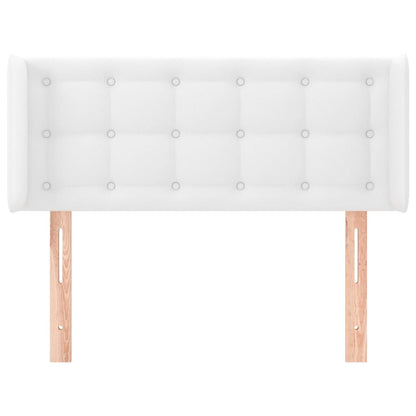 Testiera ad Orecchio Bianca 93x16x78/88 cm in Similpelle