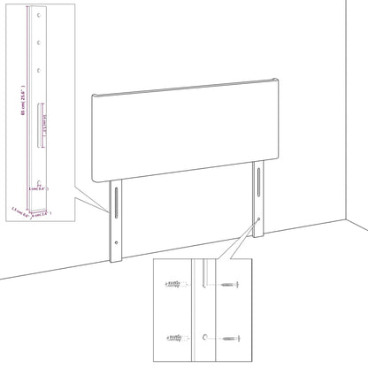 Testiera ad Orecchio Grigio 93x16x78/88 cm in Similpelle - homemem39