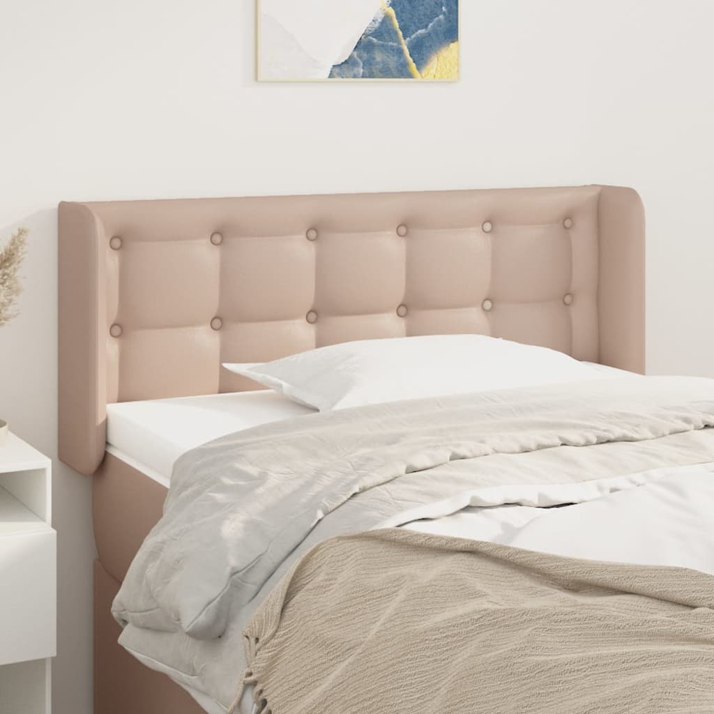 Testiera ad Orecchio Cappuccino 103x16x78/88 cm in Similpelle