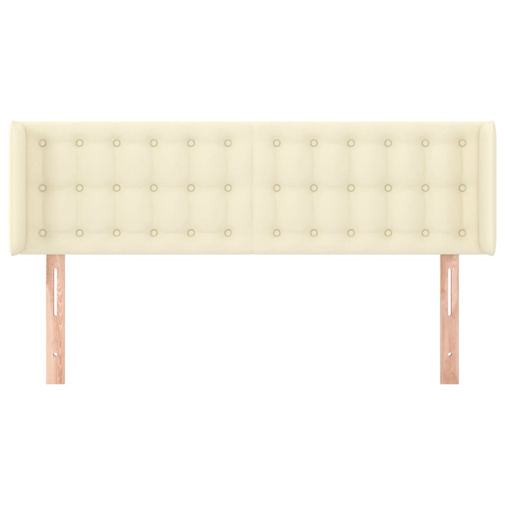 Testiera ad Orecchio Crema 147x16x78/88 cm in Similpelle