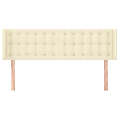 Testiera ad Orecchio Crema 147x16x78/88 cm in Similpelle