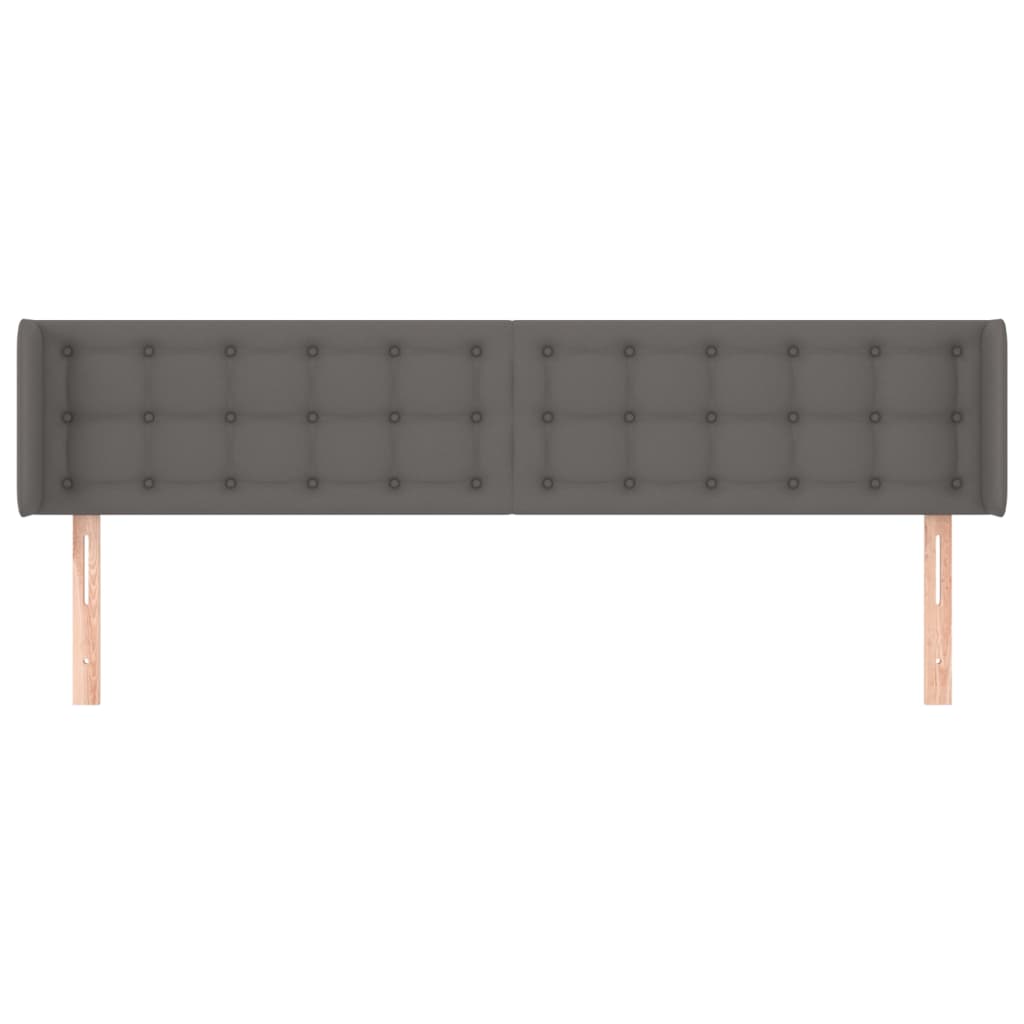 Testiera ad Orecchio Grigio 163x16x78/88 cm in Similpelle - homemem39