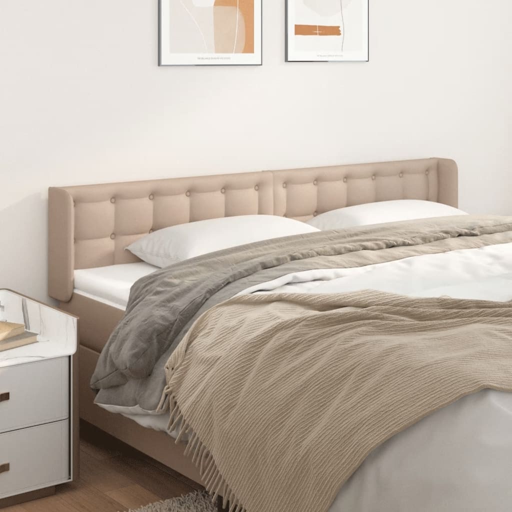 Testiera ad Orecchio Cappuccino 163x16x78/88 cm in Similpelle | homemem39