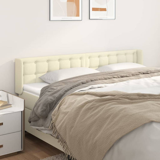 Testiera ad Orecchio Crema 203x16x78/88 cm in Similpelle | homemem39