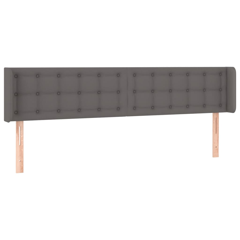 Testiera ad Orecchio Grigio 203x16x78/88 cm in Similpelle | homemem39