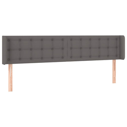 Testiera ad Orecchio Grigio 203x16x78/88 cm in Similpelle | homemem39