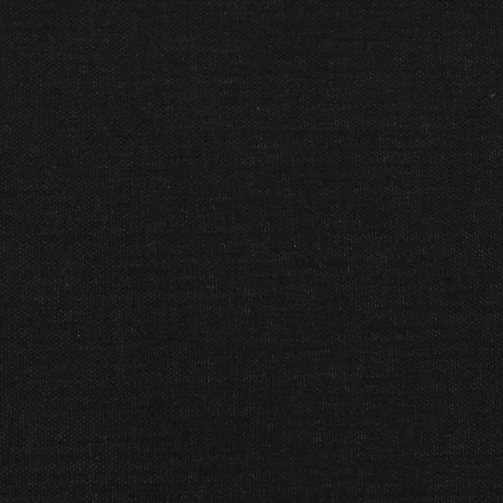 Testiera ad Orecchio Nera 83x16x78/88 cm in Tessuto