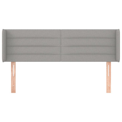 Testiera ad Orecchio Grigio Chiaro 147x16x78/88 cm in Tessuto