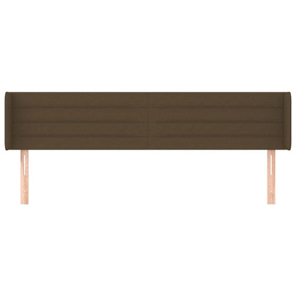 Testiera ad Orecchio Marrone Scuro 183x16x78/88 cm in Tessuto