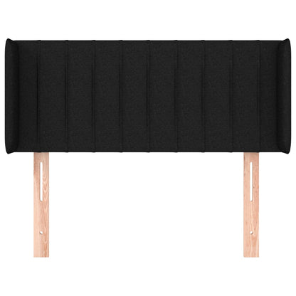 Testiera ad Orecchio Nera 93x16x78/88 cm in Tessuto - homemem39