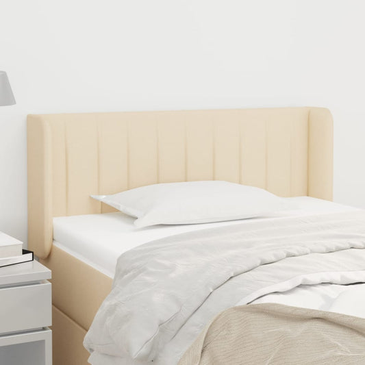 Testiera ad Orecchio Crema 103x16x78/88 cm in Tessuto