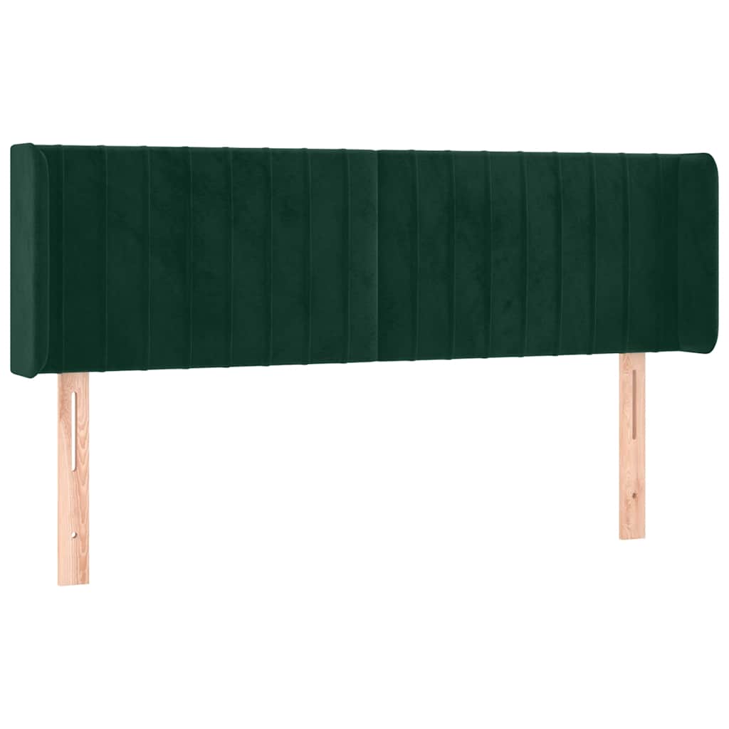 Testiera ad Orecchio Verde Scuro 147x16x78/88 cm in Velluto | homemem39