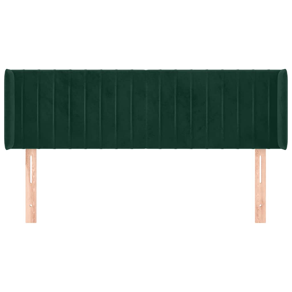 Testiera ad Orecchio Verde Scuro 147x16x78/88 cm in Velluto | homemem39