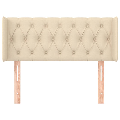 Testiera ad Orecchio Crema 93x16x78/88 cm in Tessuto