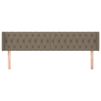 Testiera ad Orecchio Tortora 203x16x78/88 cm in Tessuto