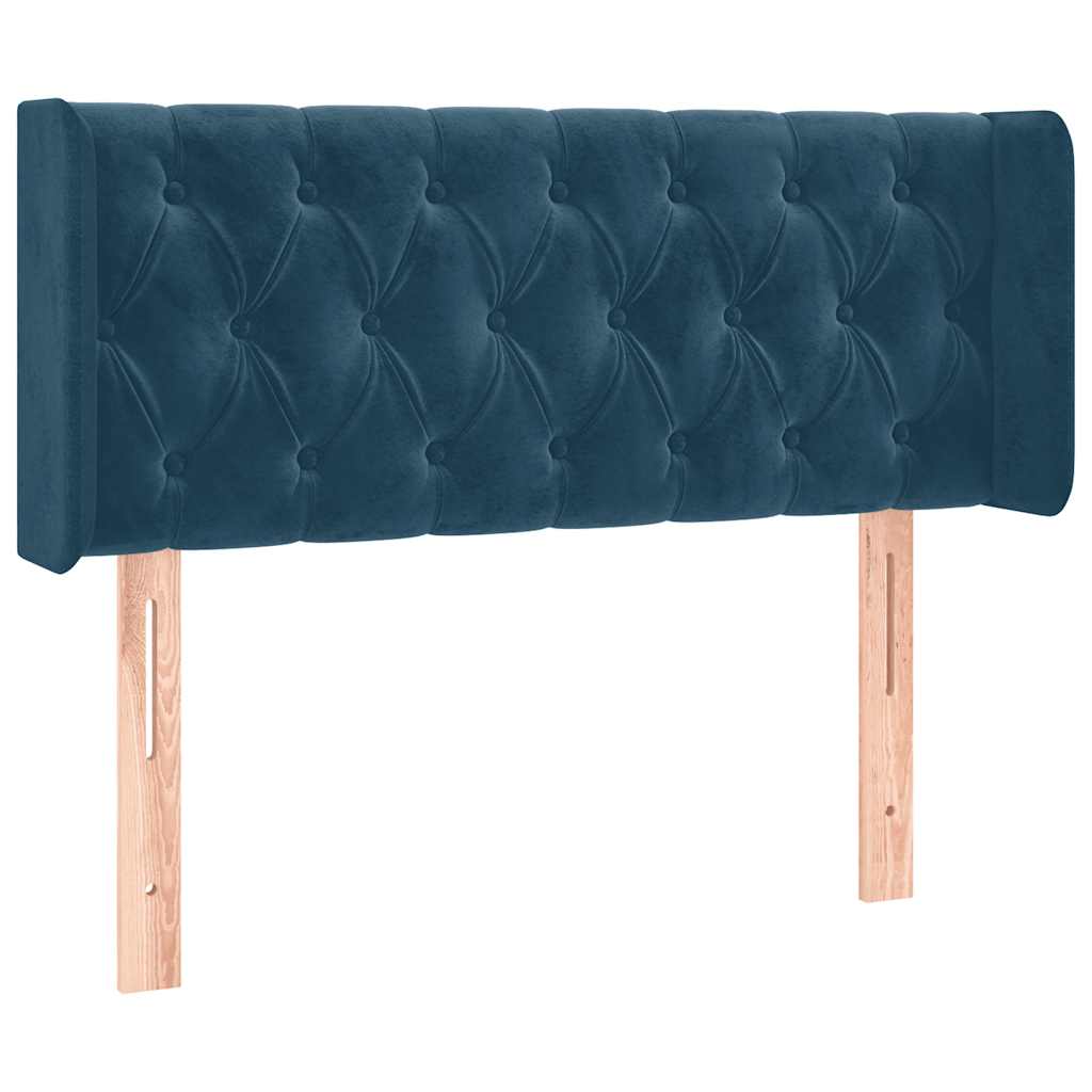 Testiera ad Orecchio Blu Scuro 93x16x78/88 cm in Velluto | homemem39