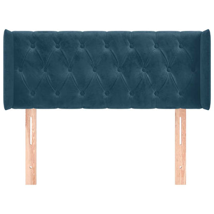 Testiera ad Orecchio Blu Scuro 93x16x78/88 cm in Velluto | homemem39