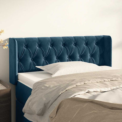 Testiera ad Orecchio Blu Scuro 93x16x78/88 cm in Velluto | homemem39