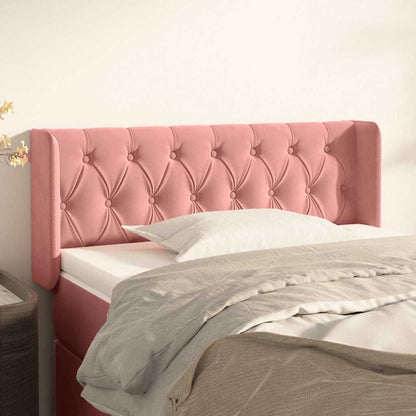 Testiera ad Orecchio Nera 93x16x78/88 cm in Velluto | homemem39