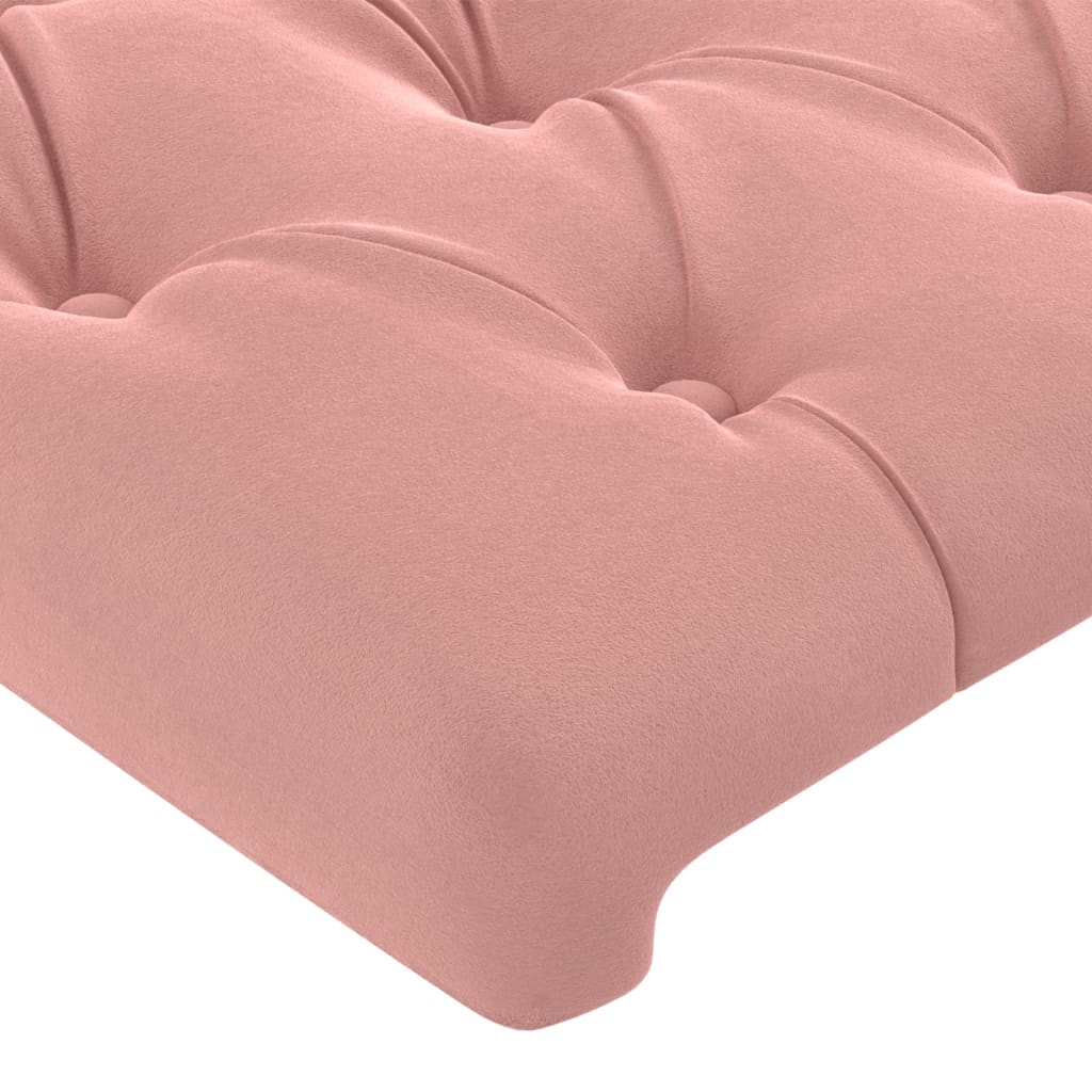 Testiera ad Orecchio Rosa 103x16x78/88 cm in Velluto | homemem39