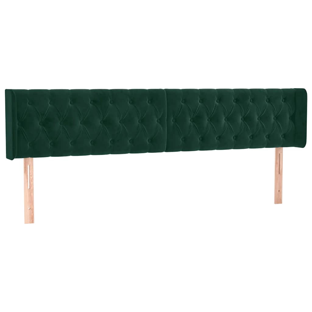 Testiera ad Orecchio Verde Scuro 203x16x78/88 cm in Velluto | homemem39