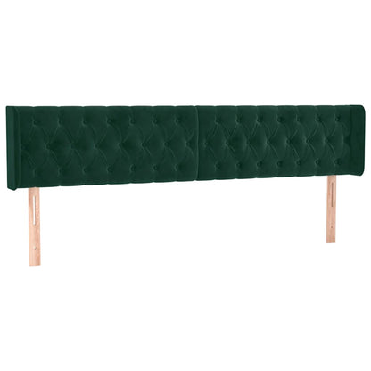 Testiera ad Orecchio Verde Scuro 203x16x78/88 cm in Velluto | homemem39