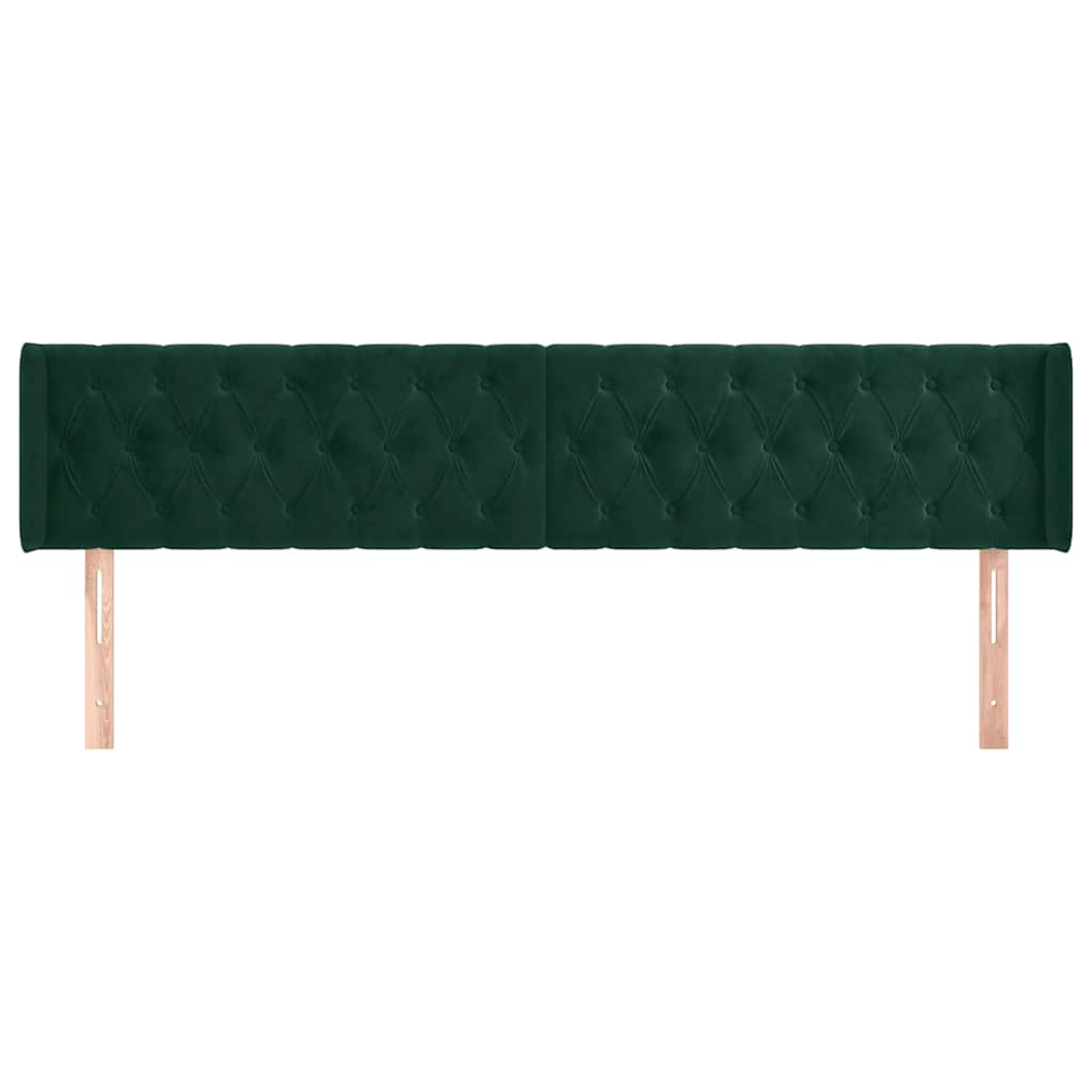 Testiera ad Orecchio Verde Scuro 203x16x78/88 cm in Velluto | homemem39