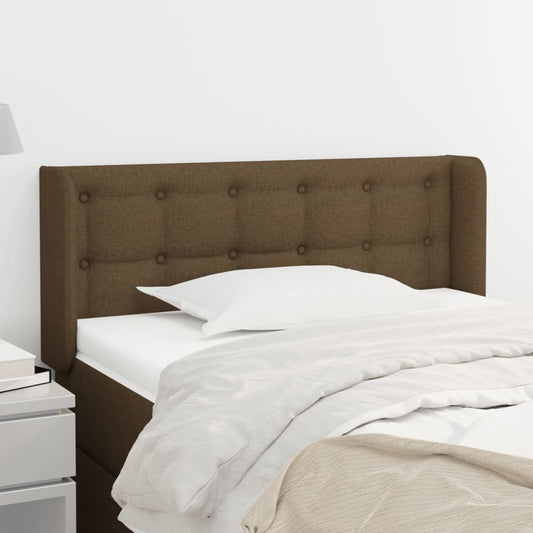 Testiera ad Orecchio Marrone Scuro 83x16x78/88 cm in Tessuto | homemem39